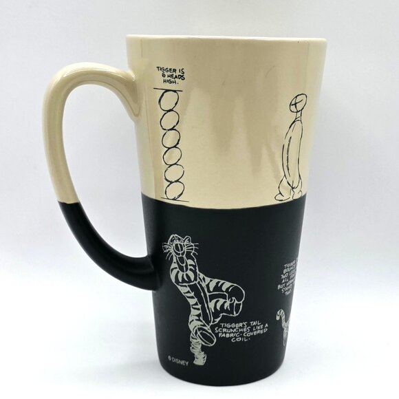 Disney World Tigger Tall Latte Coffee Cup Mug How to Draw Sketch Animation 6" - Picture 3 of 9